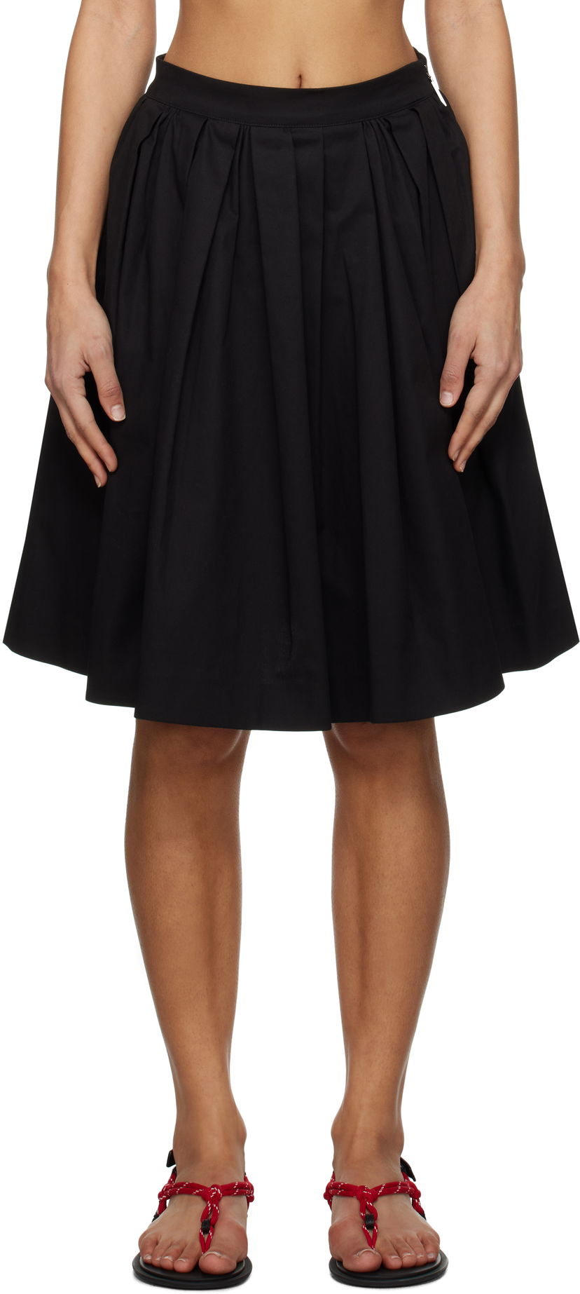 Krila MSGM MSGM Pleated Miniskirt Črna | 3841MDD12 257126