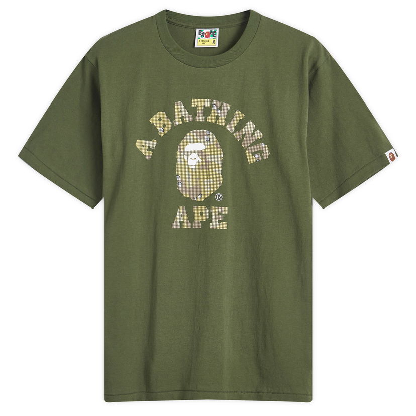 Majica BAPE Bitmap College T-Shirt Zelena | 001TEK801039M-OLD