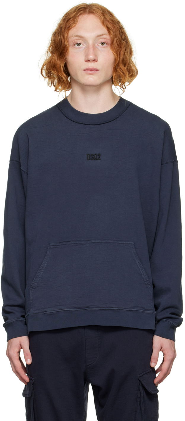 Pulover DSQUARED2 Mini Logo Sweatshirt Modra | S74GU0554