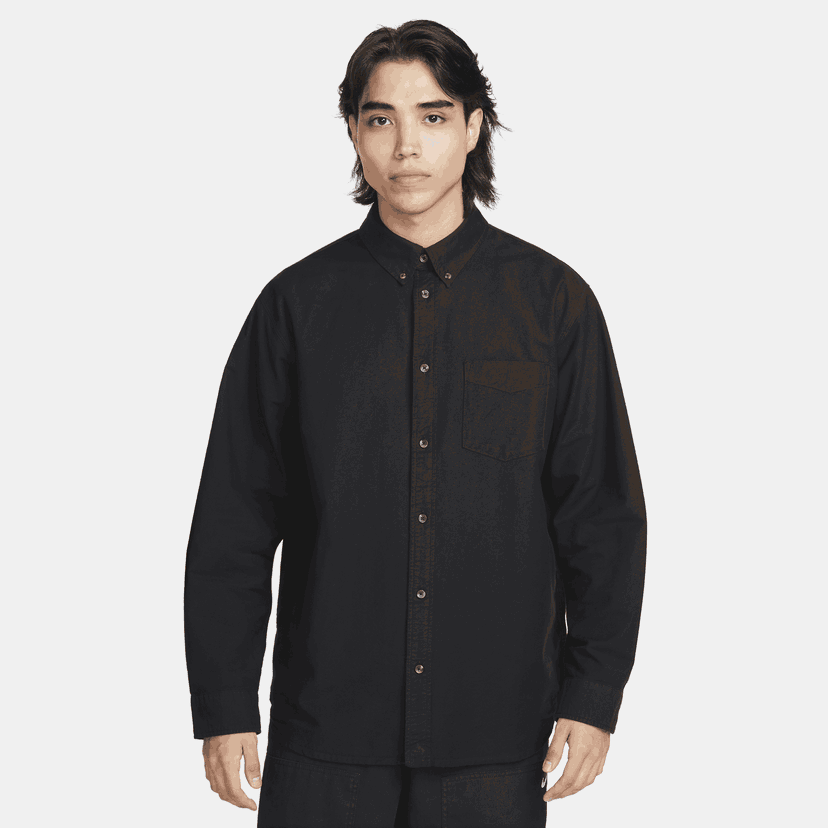 Srajce Nike Life Long-Sleeve Oxford Button-Down Shirt Črna | FN3125-010