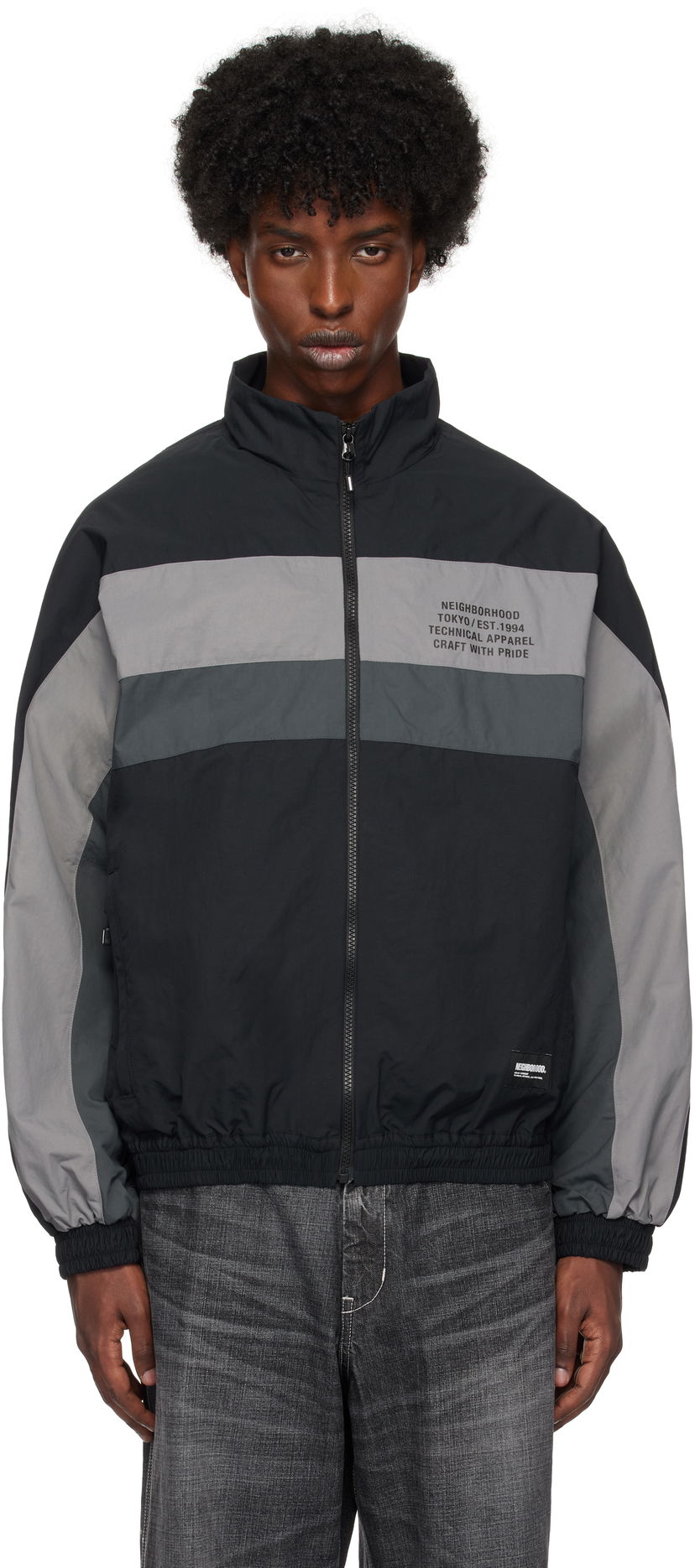 Trenirka Neighborhood Track Jacket Črna | 242AQNH-JKM01