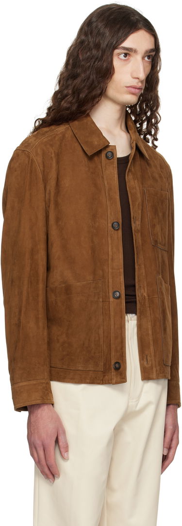 Jakna BOSS Regular-Fit Suede Jacket Rjava | 50543204, 2