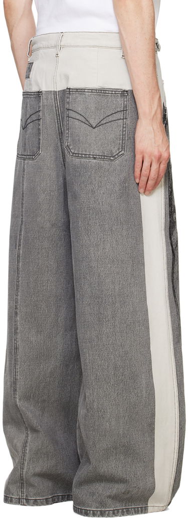 Kavbojke Feng Chen Wang Feng Chen Wang Paneled Jeans Siva | FUF18TR07, 2