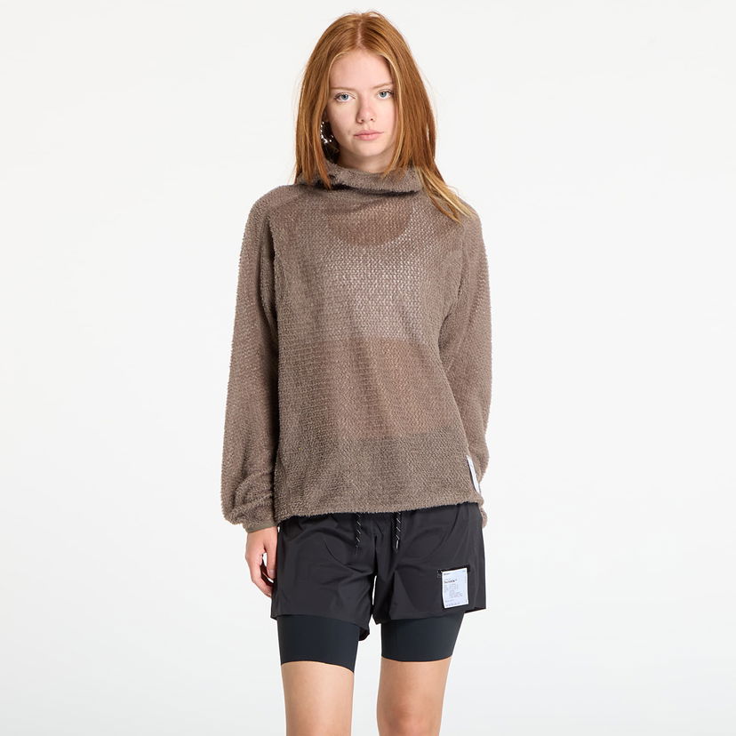 Pulover Satisfy Satisfy FuzzFleece AD Light Hoodie Rjava | 11025-91001