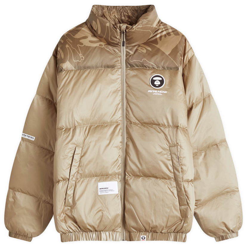 Puhovka AAPE by A Bathing Ape AAPE Now Camo Down Jacket, Size Large Bež | AAPDNM7595XXNBGD