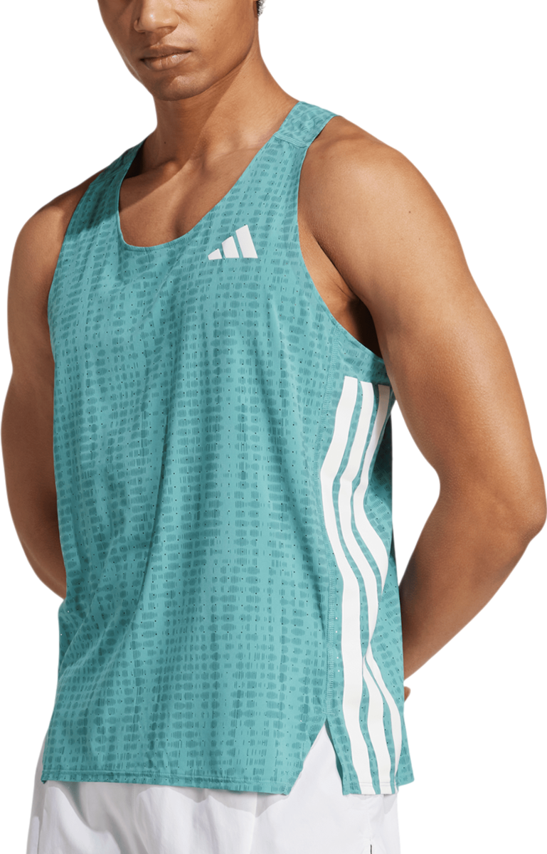 Majica brez rokavov adidas Originals Adizero Running Singlet Turkizna | jv7161