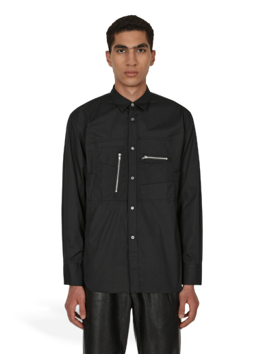 Srajce Comme des Garçons Poplin Zip Shirt Črna | FJ-B001-W22 1
