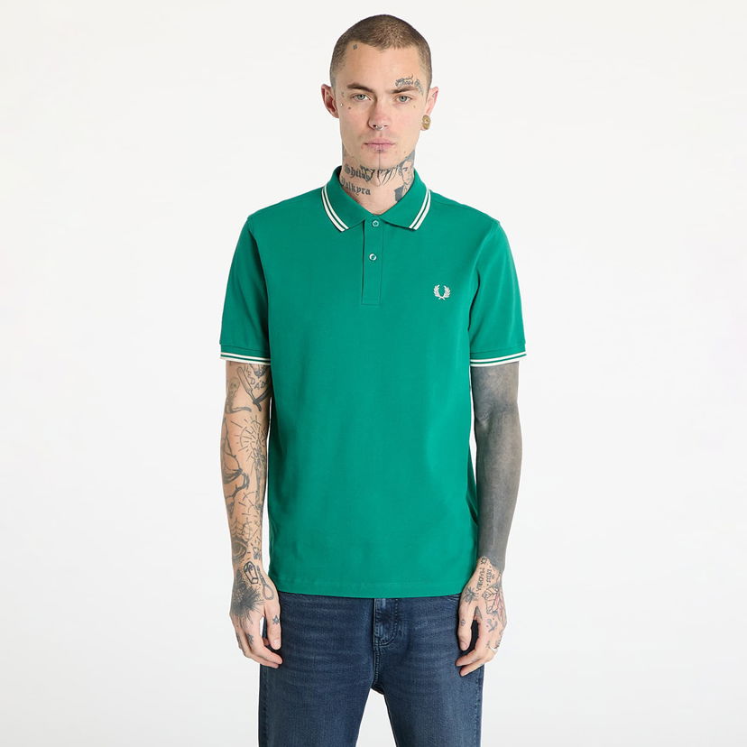 Polo majica Fred Perry Fred Perry Twin Tipped Shirt Zelena | M3600 Y37