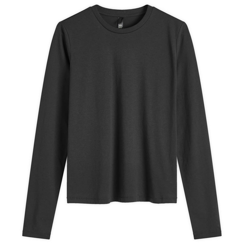 Majica SKIMS Relaxed Fit Long Sleeve T-Shirt, Size Large Črna | LS-LST-6976W-ONYX