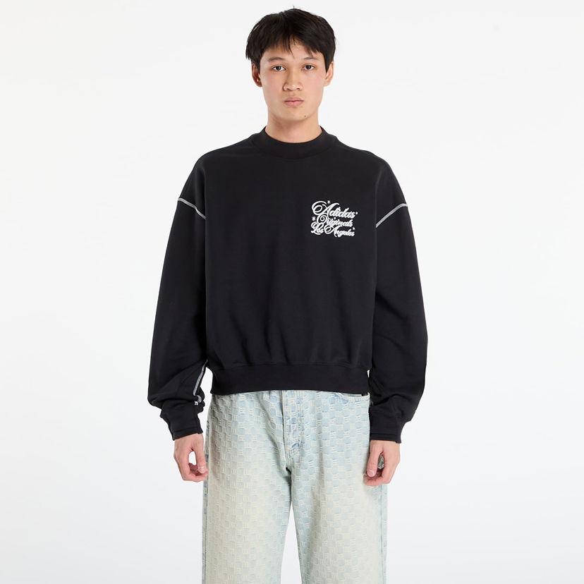 Pulover adidas Originals Santa Monica Crewneck Sweatshirt Črna | JX6129