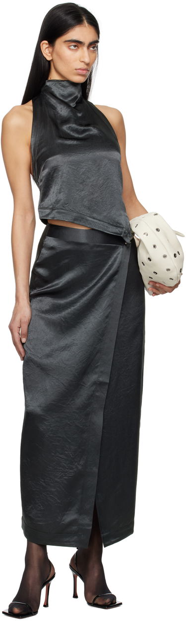 Krila Nanushka Nanushka Grisel Maxi Wrap Skirt Črna | NW25RSSK03277, 3