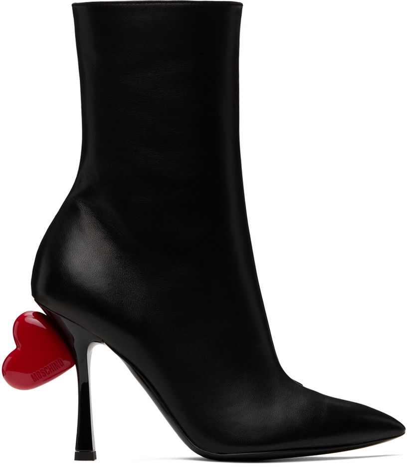 Oblačila Moschino Moschino Sweet Heart Leather Boots Črna | MA2115AC1I MA0 000
