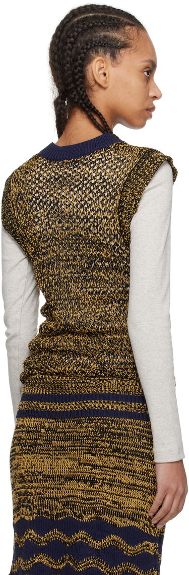 Pleteni pulover Wales Bonner Wales Bonner Shade Knit Vest Rumena | US25KN31-KN04-5190, 2
