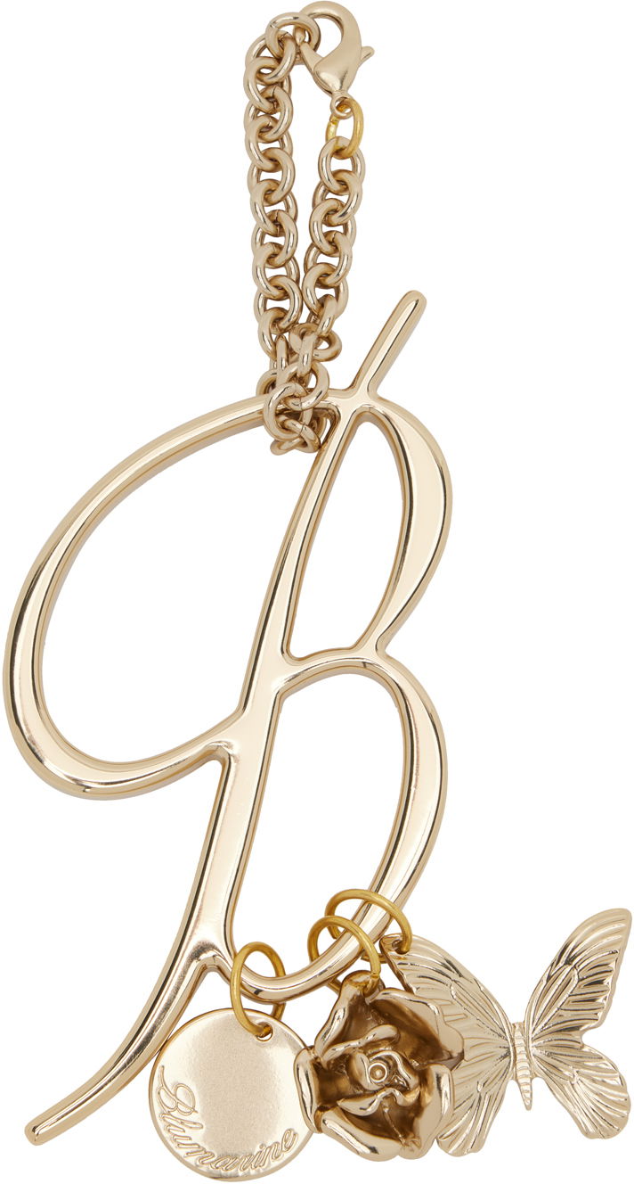 Obeski za ključe Blumarine Blumarine Logo Letter "B" Keychain with Rose and Butterfly Charms Kovinski | P444W090A