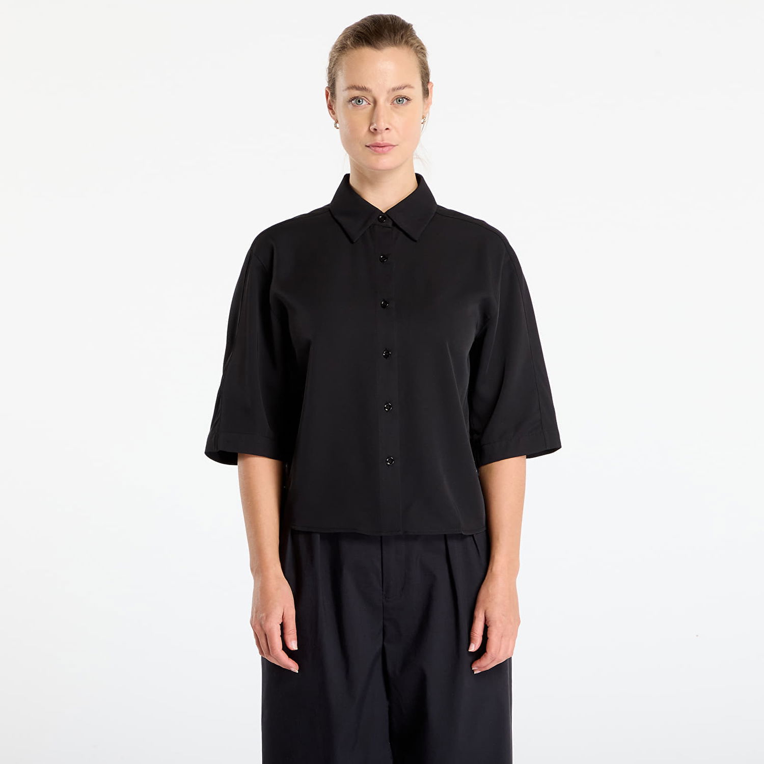 Srajce Samsoe Samsoe Samargot Short Sleeve Collared Button-Up Shirt Črna | F25300084_CLR000021, 0