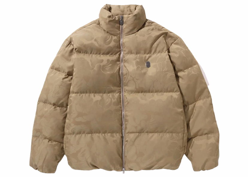 Puhovka BAPE BAPE Tonal Solid Camo Puffer Down Jacket Beige Bež | 1J80-144-057