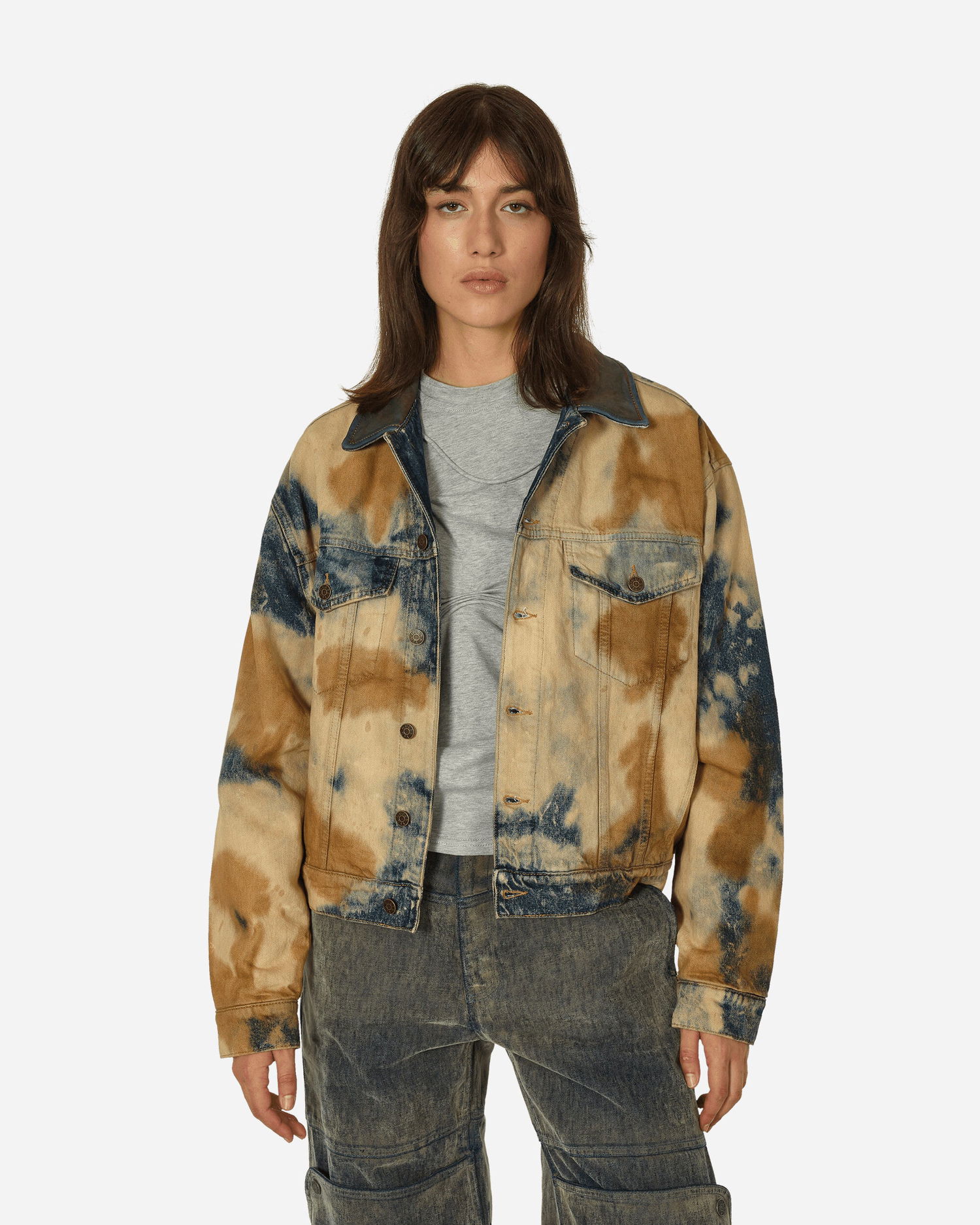 Jakna GUESS Bleached Denim Jacket Acid Savas Wash Večbarvna | M3BU97D4S12 F33D, 1