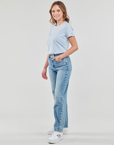 Majica Tommy Hilfiger T shirt FROSTED CORP LOGO Turkizna | WW0WW38813-0G7, 1