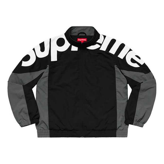 Vetrovka Supreme Shoulder Logo Track Jacket Črna | SUP-FW19-020