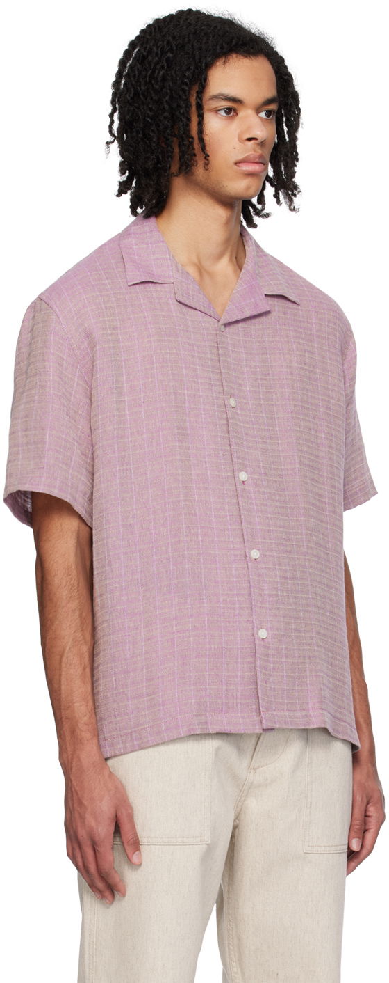 Srajce Samsoe Samsoe Samsøe Samsøe Saemerson Check Short Sleeve Shirt Lila | M24100055, 1