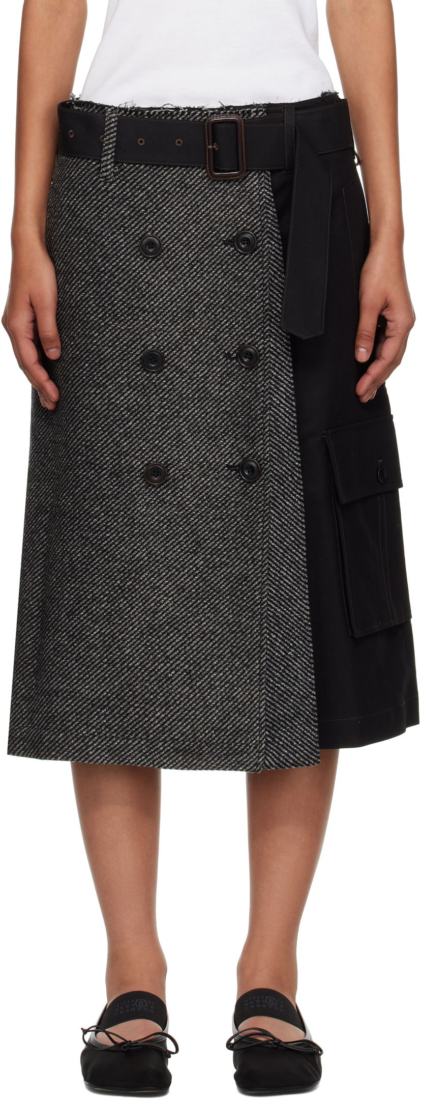 Krila Andersson Bell Andersson Bell Whitney Trench Pleated Midi Skirt Črna | apa848w