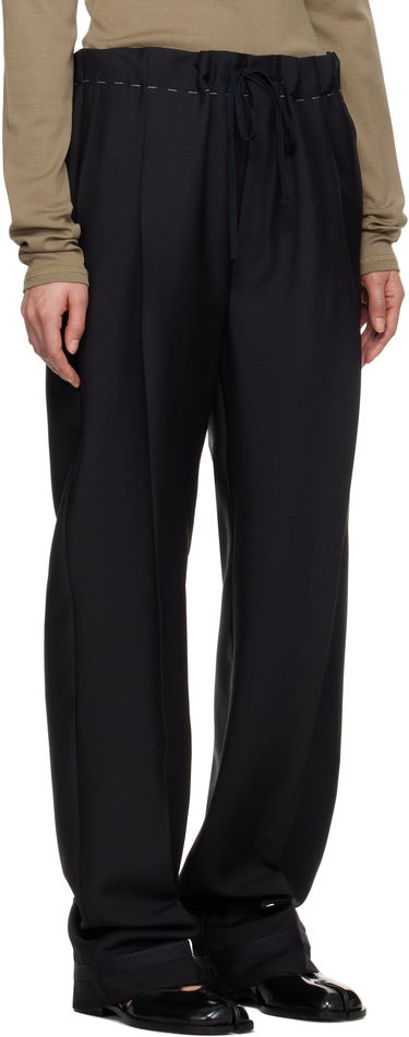 Hlače Maison Margiela Maison Margiela Wool Mohair Drawstring Trousers Črna | S51KA0602 M35301, 1