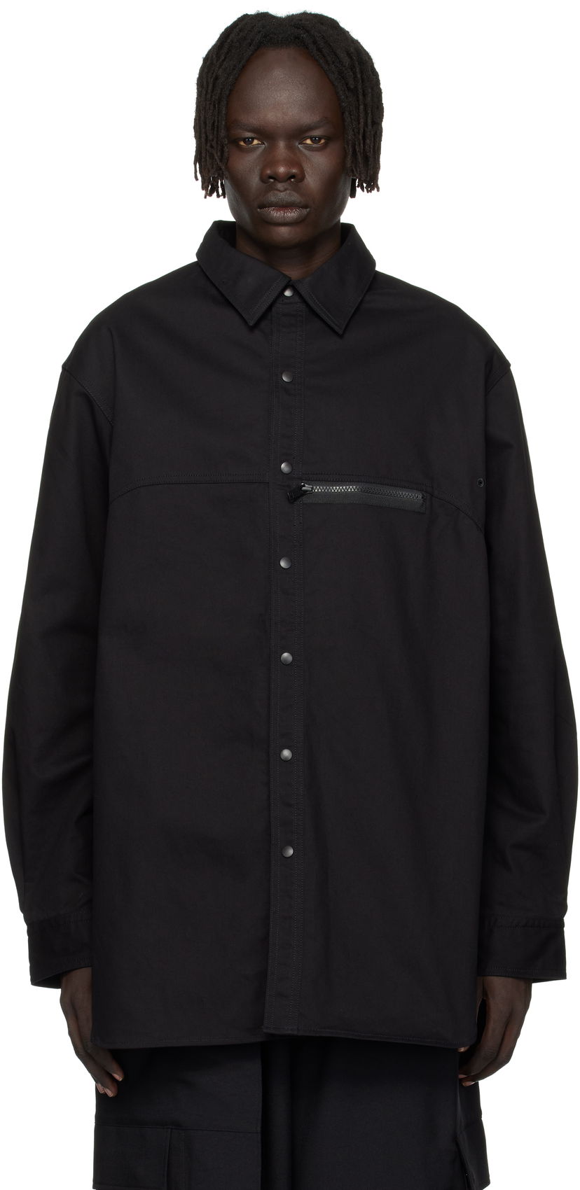 Srajce Y-3 Y-3 UT Twill Overshirt Črna | JW4620