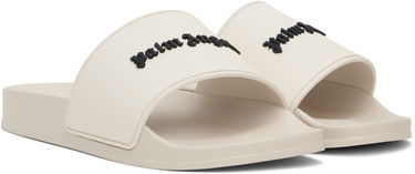 Superge in čevlji Palm Angels Classic Logo Pool Slides Bela | PWIC013C99MAT0016110, 3