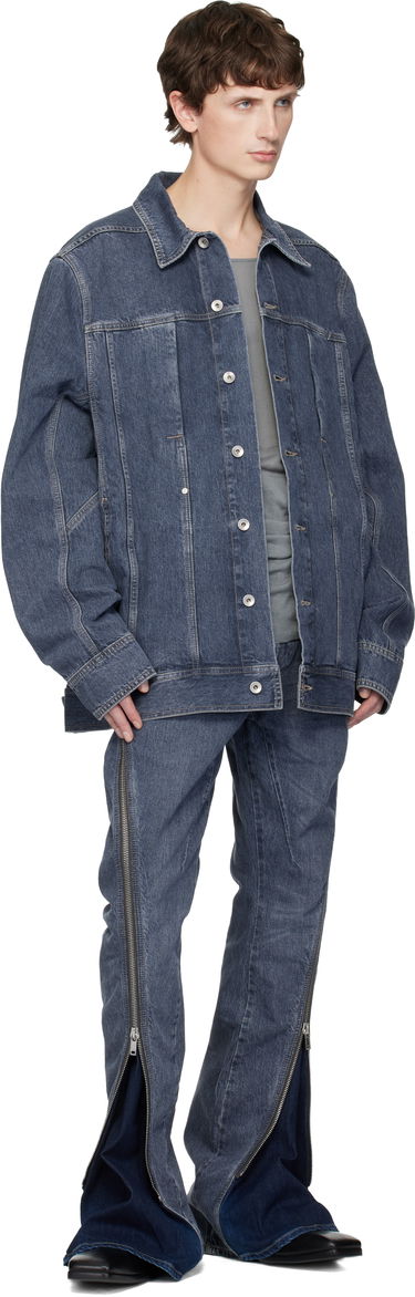 Kavbojke Rick Owens DRKSHDW Concordians Bolan Banana Zipped Denim Jeans Modra | DU02E7363 DGY, 3