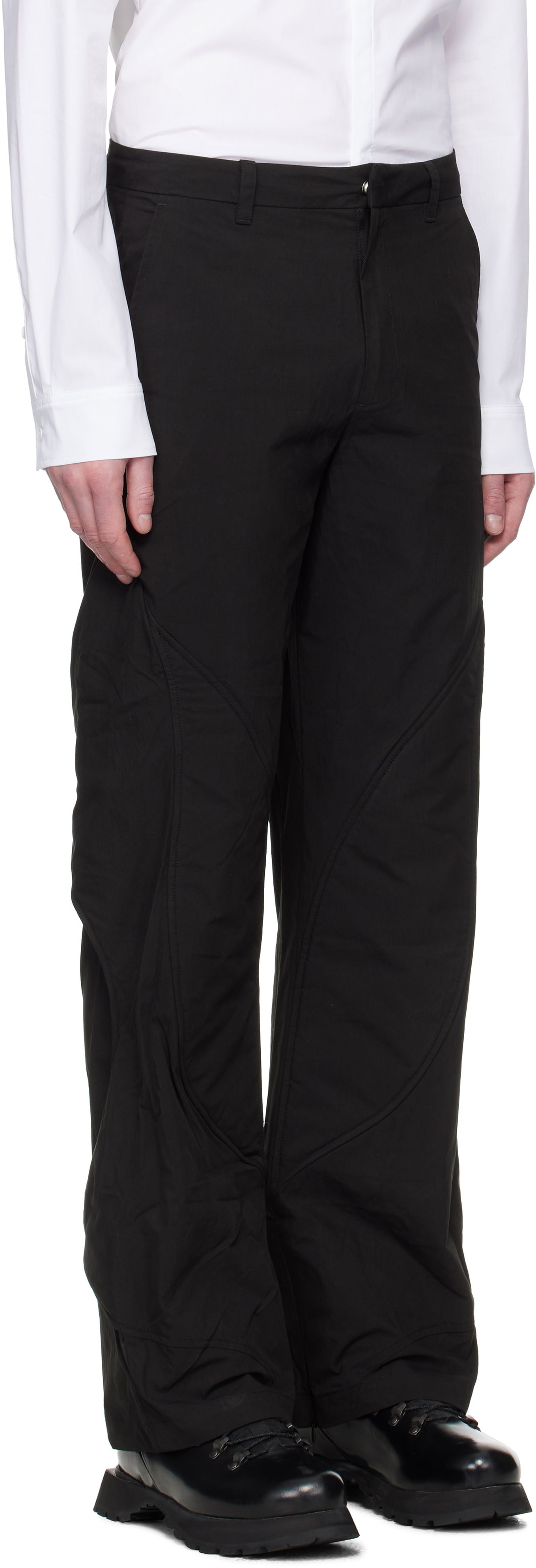 Cargo hlače HELIOT EMIL Heliot Emil Concordance Puffed Cargo Trousers Črna | SS25_M_10_108_BLK01_CO, 1