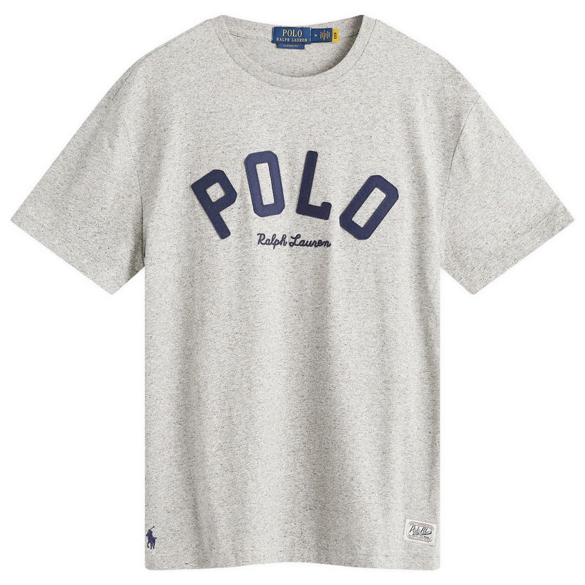 Majica Polo by Ralph Lauren Polo Ralph Lauren Men's College Logo T-Shirt in Dark Vintage Heather, Size Large | END. Clothing Siva | 710952043003