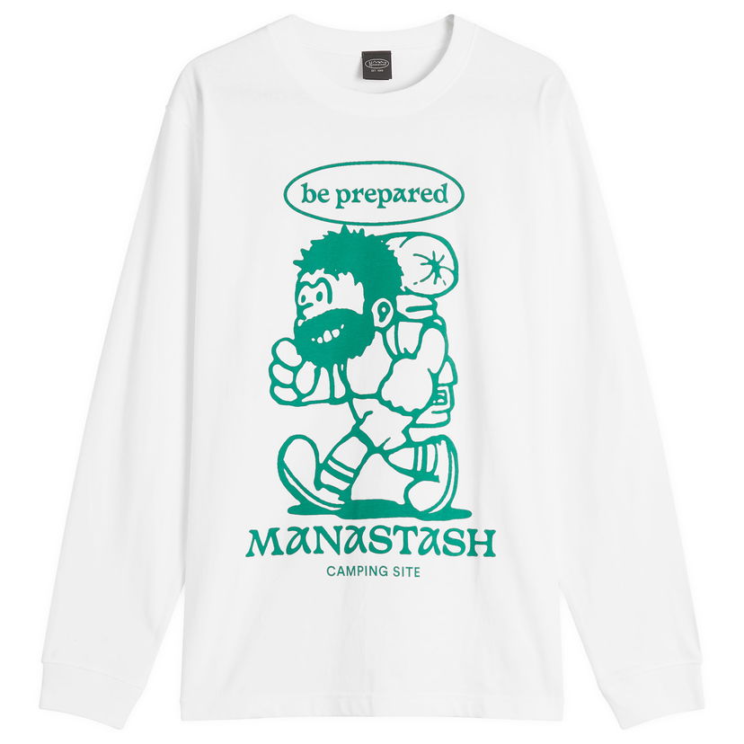 Majica Manastash Long Sleeve Be Prepared T-Shirt, Size Large Bela | 7925130014-030
