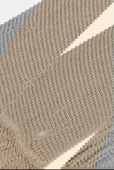 Šala Maison Margiela MM6 Maison Margiela Wool Distressed Fringed Scarf Bež | S52TE0056 M13138, 3