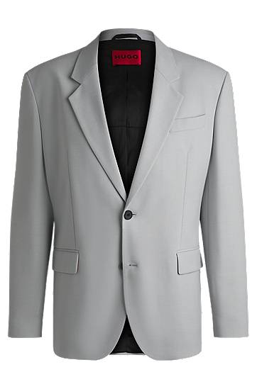 Jakna BOSS Men's Stretch Twill Jacket with Full Lining Siva | 50538431