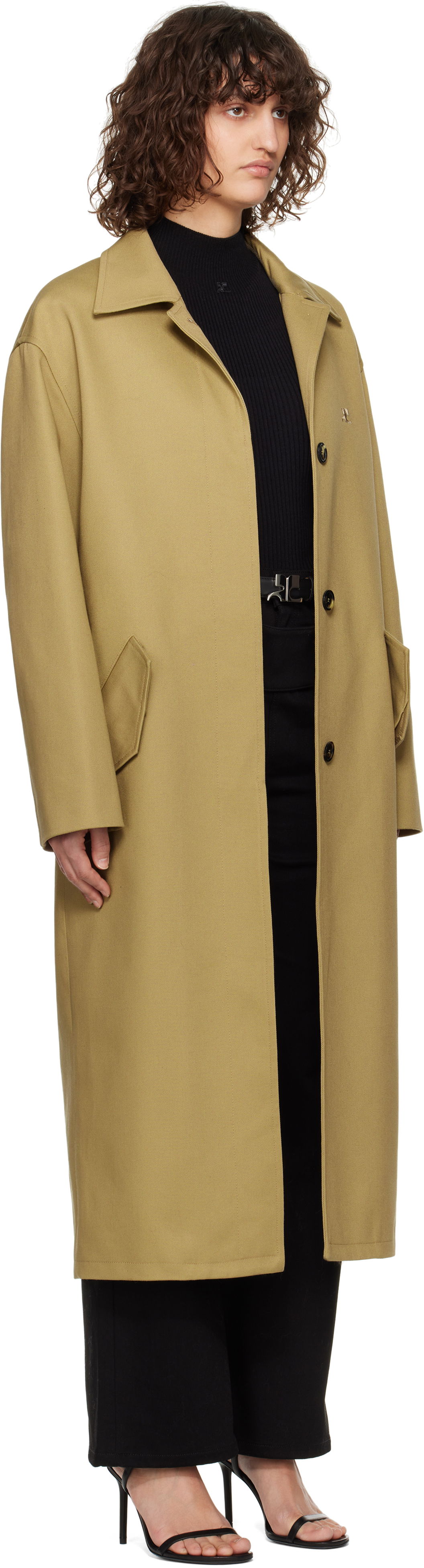 Trenčkot Courrèges Courrèges Cocoon Coat Zelena | 125CMA196PL0179, 1