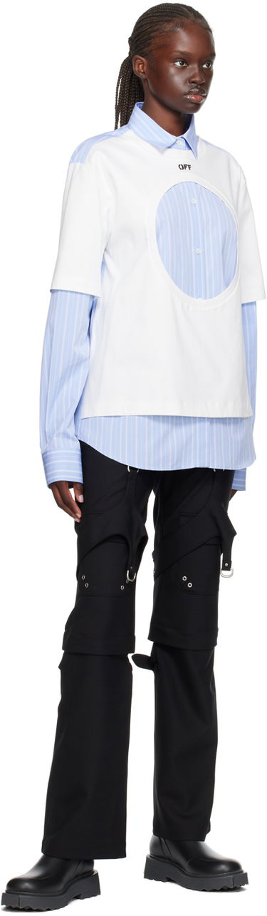 Srajce Off-White Off-White Meteor Layered Shirt Bela | OWGE012F23FAB0010140, 3