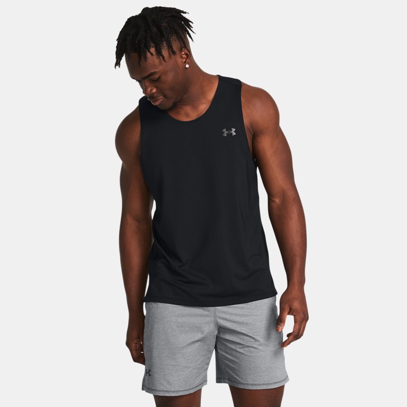 Majica brez rokavov Under Armour Elite Launch Reflective Running Tank Top Črna | 1382608-001