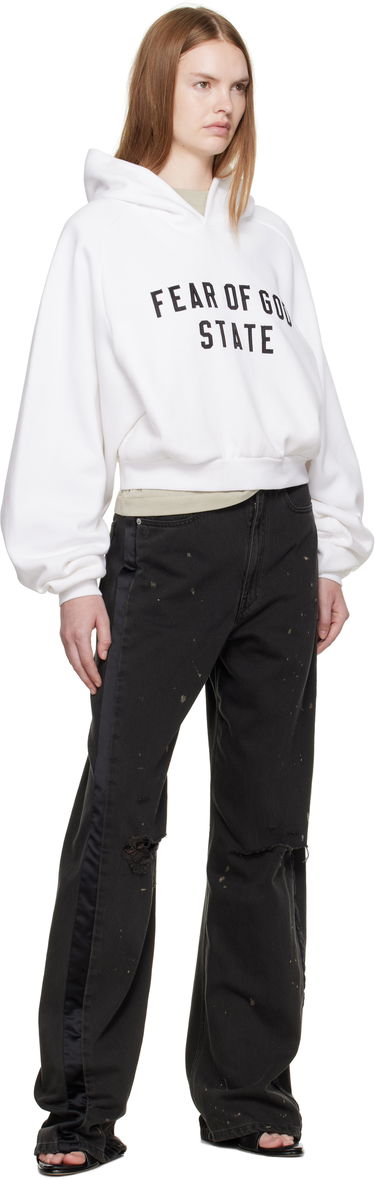 Pulover Fear of God ESSENTIALS Fleece Raglan Hoodie Bela | 192SP257824FW, 3