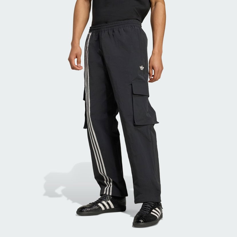 Cargo hlače adidas Performance Front Stripes Woven Cargo Pants Črna | JV9892