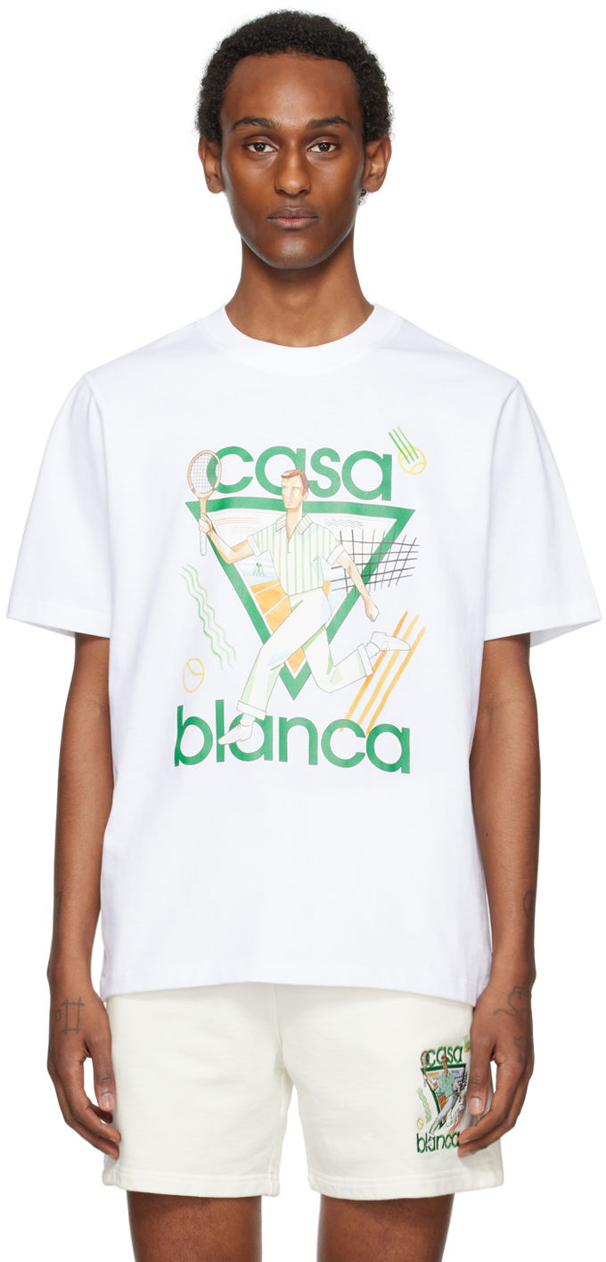 Majica Casablanca SSENSE x 'Le Jeu' T-Shirt Bela | U-MPS24-JTS-001-19