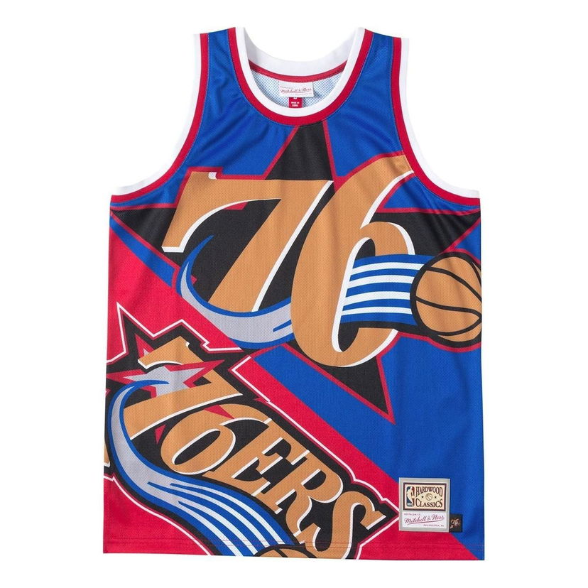 Dres Mitchell & Ness NBA Philadelphia 76ers Big Face Fashion Tank Modra | TMTK4350-P76YYPPPBLUE