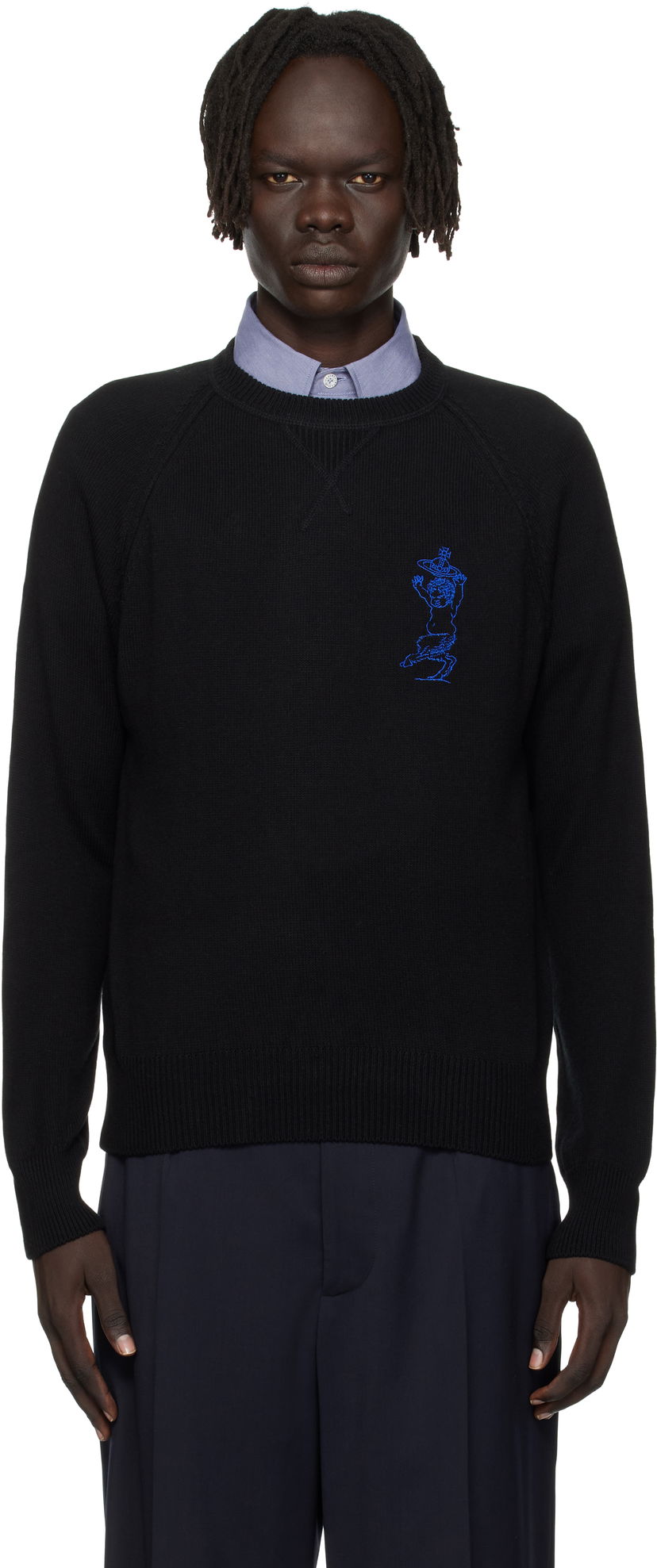 Pleteni pulover Vivienne Westwood Vivienne Westwood Joshua Sweater Črna | 2701002P-Y0021-