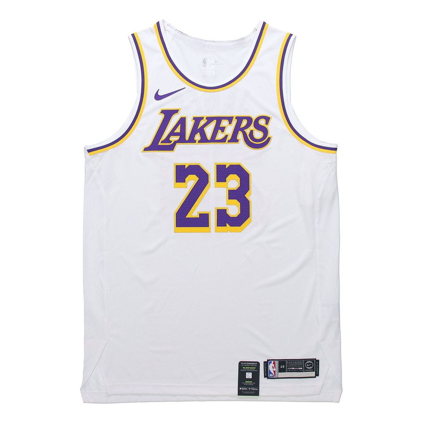 Dres Nike NBA Lakers James VaporKnit Jersey Bela | AT4709-102