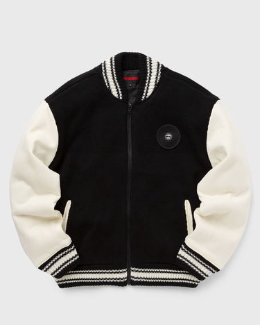 Bomber jakna Pleasures Smoke Knitted Varsity Jacket Črna | P23W035-BLACK, 0