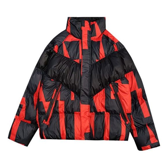 Puhovka Nike Stand Collar Down Jacket Rdeča | CK1850-634