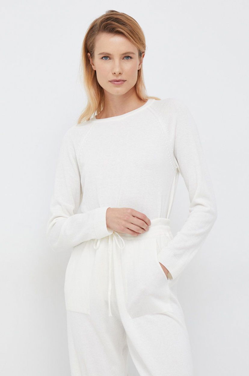 Trenirka United Colors of Benetton United Colors of Benetton Cashmere Blend Sweater Bela | 1035D1P17.000