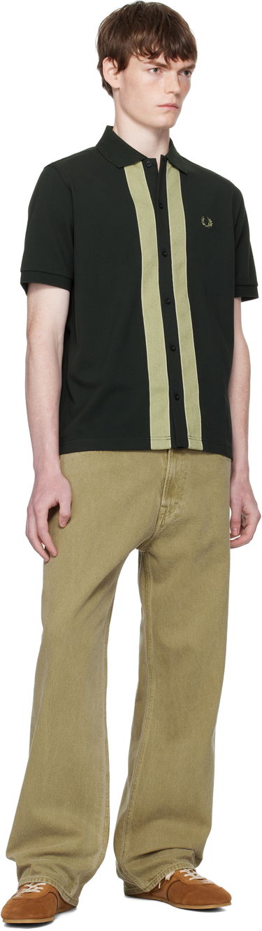 Polo majica Fred Perry Fred Perry Chenille Tape Button Through Polo Zelena | M9907, 3
