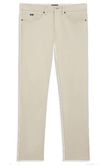 Kavbojke BOSS Delaware Slim-Fit Performance Denim Jeans Bež | 50550942