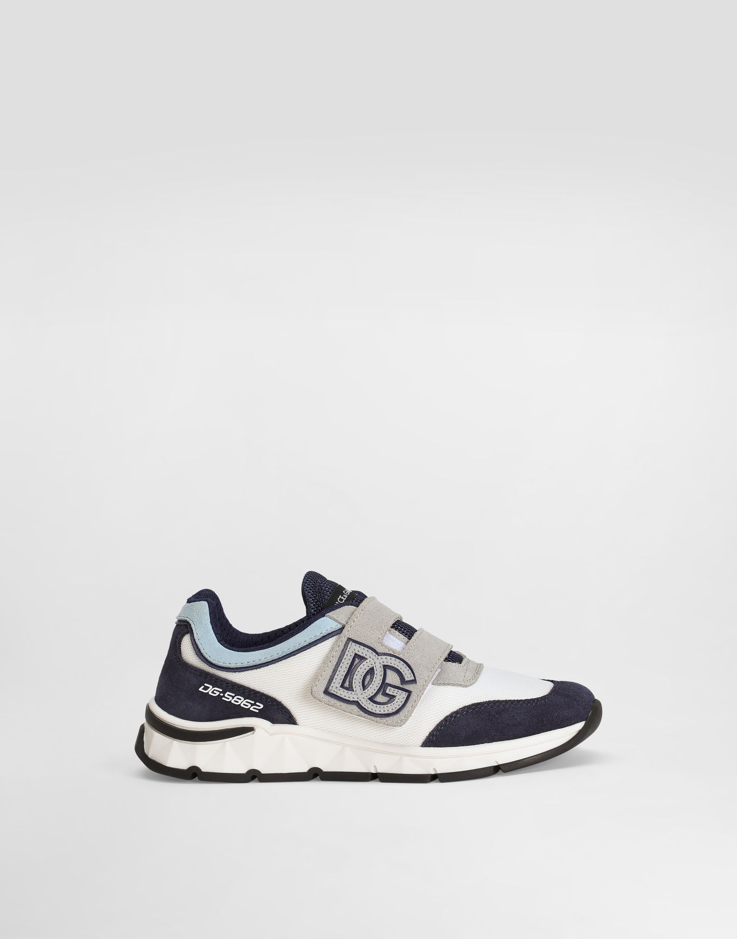 Superge in čevlji Dolce & Gabbana Mesh And Split Leather DG Running Bela | DA5187AA9548D600, 0