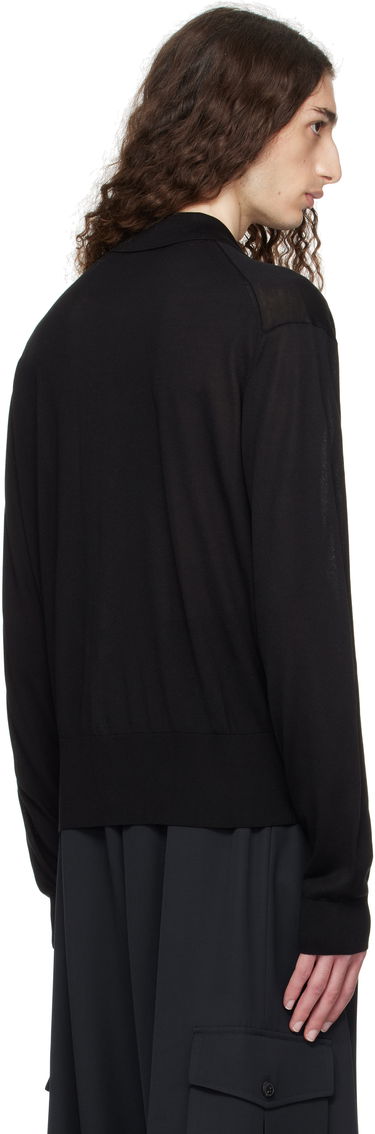 Pleteni pulover Versace Versace Knit Silk Cardigan Črna | 1020281_1A12273, 2